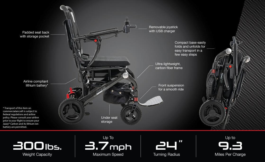 Pride Jazzy Carbon Power Chair