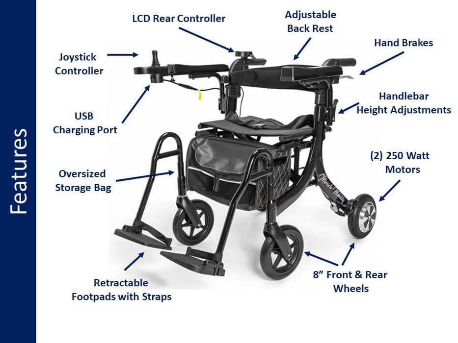 Miracle Mobility 4N1 Walker Electric Wheelchair