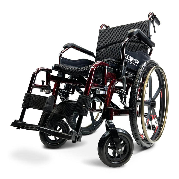 ComfyGo X-1 Lightweight Manual Wheelchair with Quick-Detach Wheels