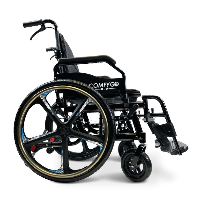 ComfyGo X-1 Lightweight Manual Wheelchair with Quick-Detach Wheels