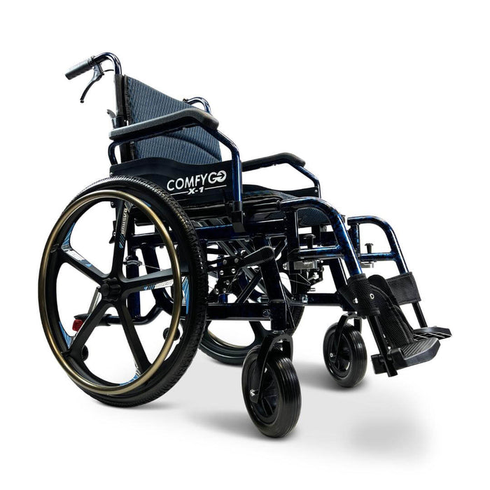 ComfyGo X-1 Lightweight Manual Wheelchair with Quick-Detach Wheels