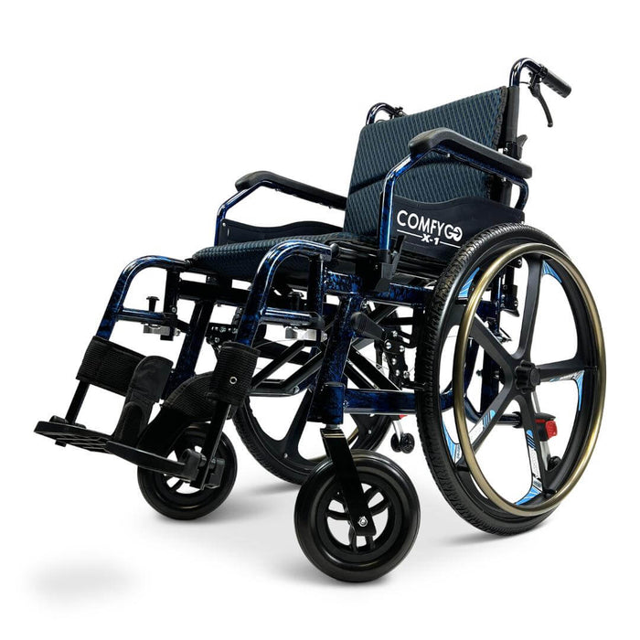 ComfyGo X-1 Lightweight Manual Wheelchair with Quick-Detach Wheels