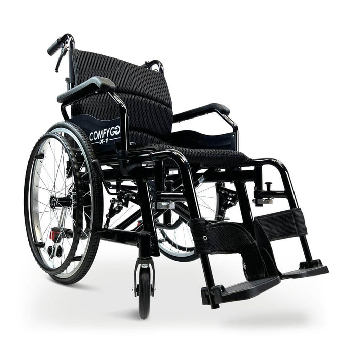 ComfyGo X-1 Lightweight Manual Wheelchair with Quick-Detach Wheels