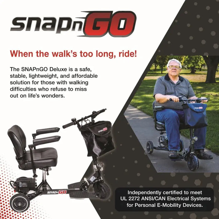 SNAPnGO Mobility Scooter Deluxe Edition