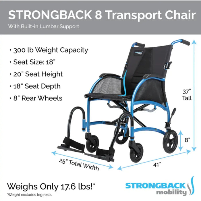 Strongback Excursion 8 Transport Wheelchair