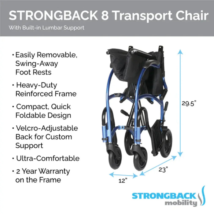 Strongback Excursion 8 Transport Wheelchair