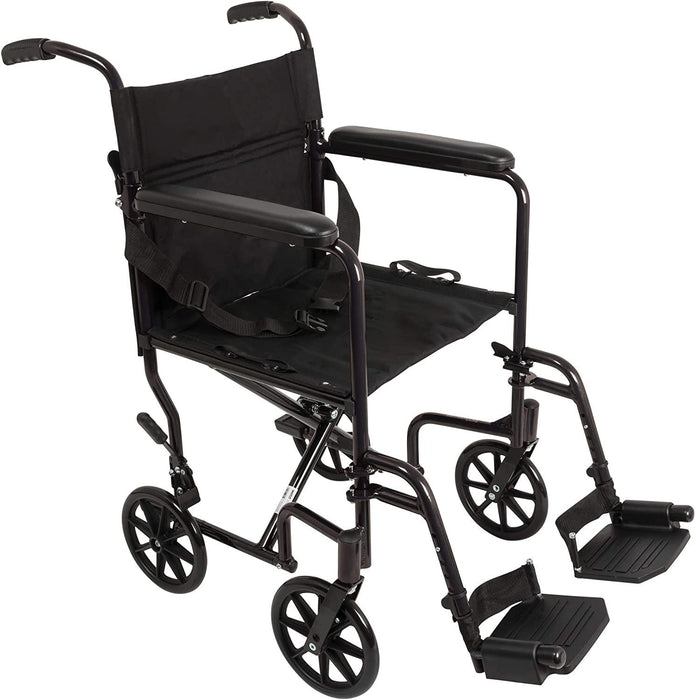 Compass Health ProBasics Aluminum Transport Wheelchair (19-inch)