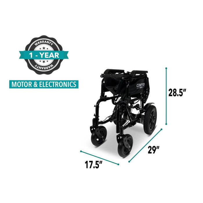 ComfyGo X-9 Remote Controlled Electric Wheelchair, Automatic Reclining Backrest & Lifting Leg Rests