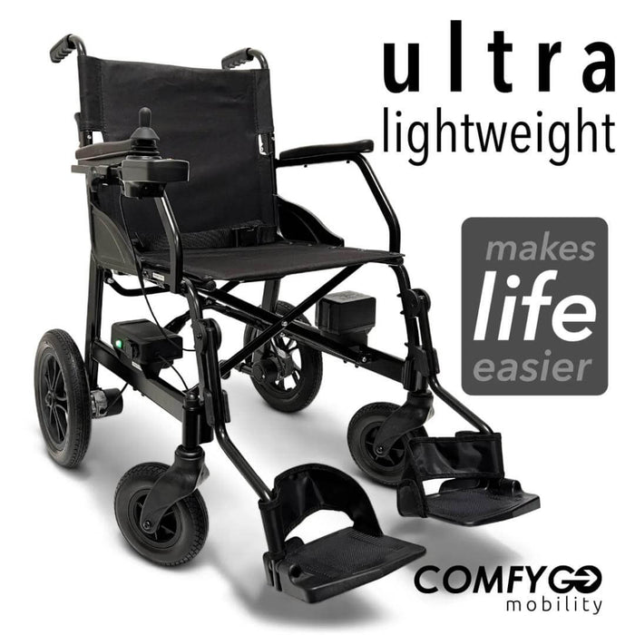ComfyGo X-lite Ultra Lightweight Foldable Electric Wheelchair for Travel